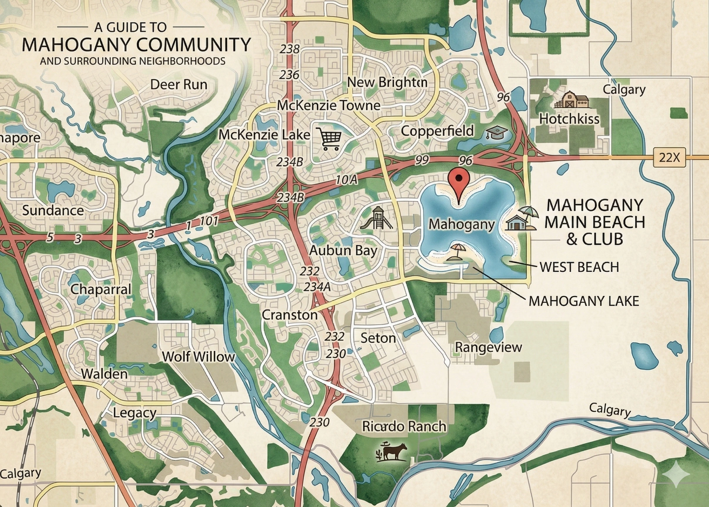 Mahogany community map